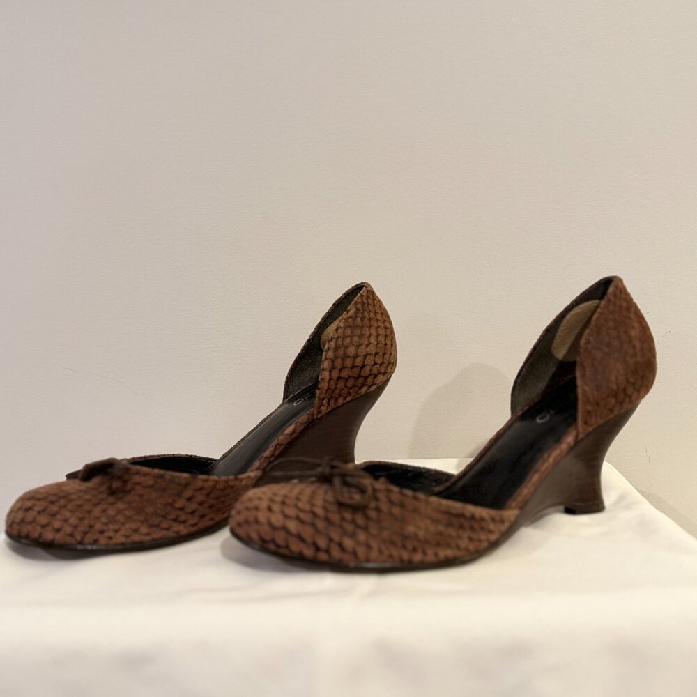 Pazzo black and brown wedge shoe